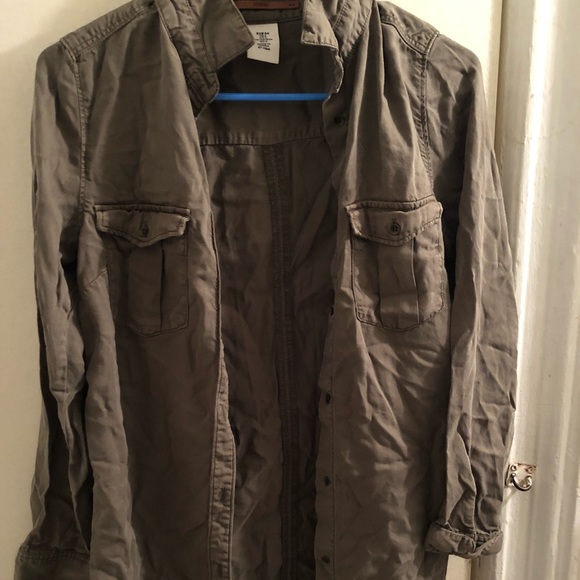 H&M Olive Green Dress & Hot Pink Cardgain - Picture 2 of 5